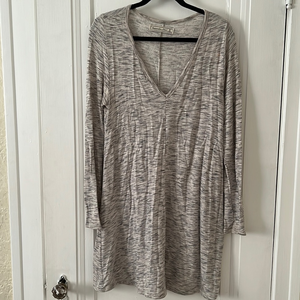 Abercrombie and Fitch grey specked shift dress